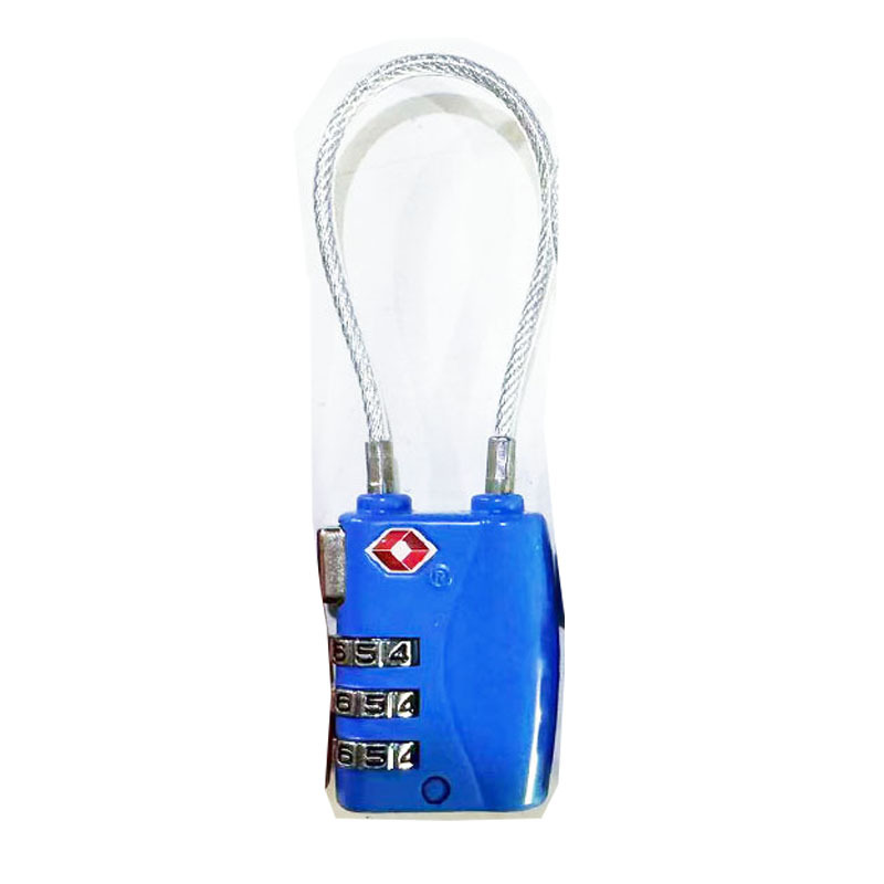 メーカー直販創意ワイヤーロープ税関ロックtsaバッグ旅行通関ロック携帯機械ロック印刷ロゴ