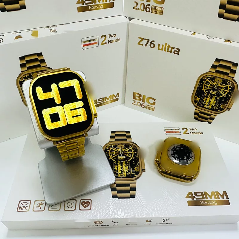 Watch strap, bracelet, gold watch, for import, Z76, 24 carat