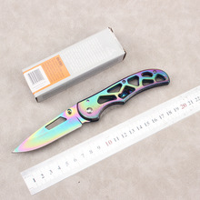 GERBER贝尔X-40折叠刀电镀彩钛特色折刀观赏刀具不锈钢折叠刀小刀