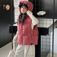 儿童羽绒马甲连帽加厚2025秋冬新款韩版洋气男女童中大童坎肩背心