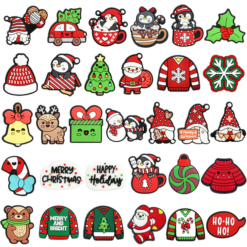 New Christmas Pvc Soft Glue Removable Decorative Shoe Buckle DIY Accessories Wholesale Hole Shoe Shoe Flower Shoe Buckle New Christmas Pvc Soft Glue Removable Decorative Shoe Buckle DIY Accessories Wholesale Hole Shoe Shoe Flower Shoe Buckle