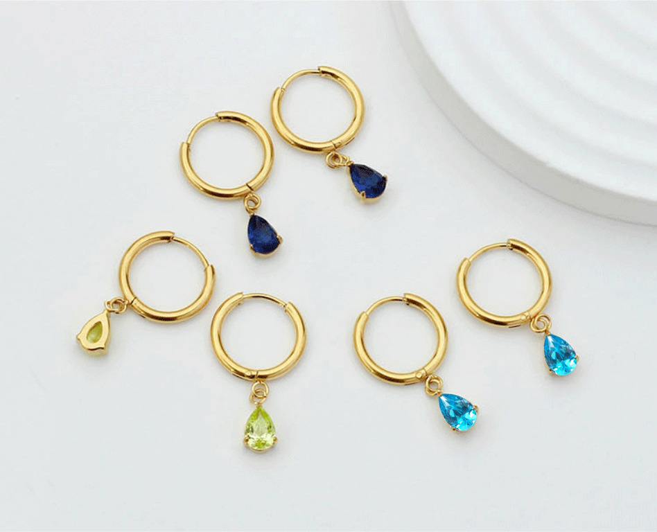 10g Weight Titanium Steel Ear Needle Material Drop Earrings Classification 1 Pair Quantity Holiday, Street Occasion Titanium Steel Material Geometric Pattern All Seasons Season Women's Gender Polished Finish Basic Style 1 Pair Basic Geometric Titanium Steel Drop Earrings 6