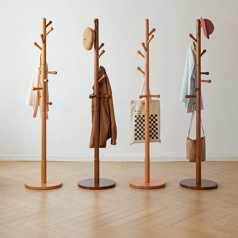 Вешалка из массива дерева от пола до пола спальня вешалка для комнаты бук вешалка для гостиной вертикальная простая домашняя одежда