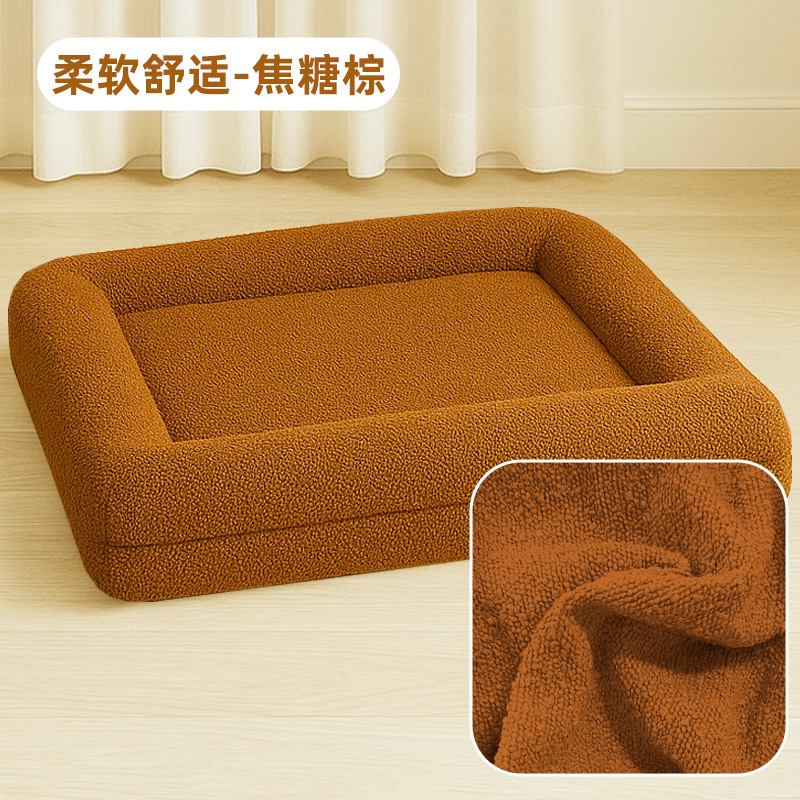 Cama rectangular personalizada para mascotas 2025, sofá cama para perros, colchoneta para mascotas image 40