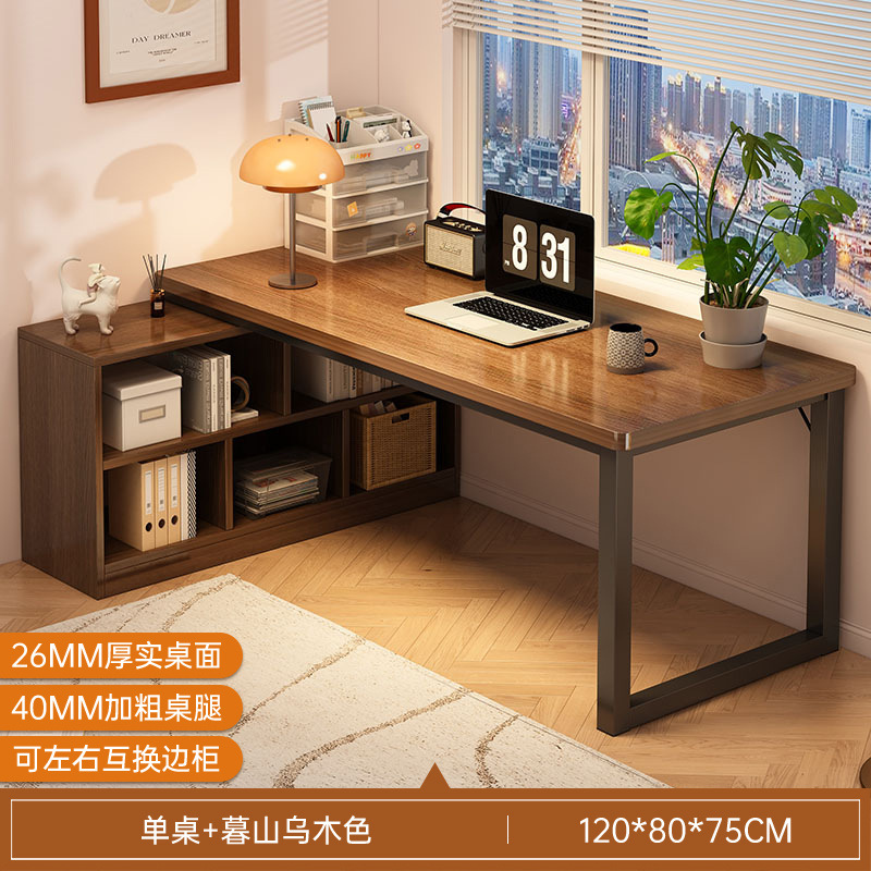Escritorio esquinero cuidadosamente seleccionado con estantería, escritorio para computadora en forma de L, escritorio para escribir en casa, escritorio esquinero para oficina, mesa para dormitorio. image 19