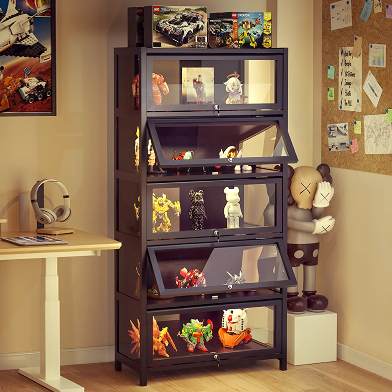 乐高展示柜模型手办展示架透明门陈列柜子化妆品收纳产品置物货架