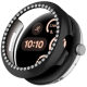 For Google Pixel Watch3 Half Bag Protective Case Google Watch 3 Case Single Diamond Hollow PC Case