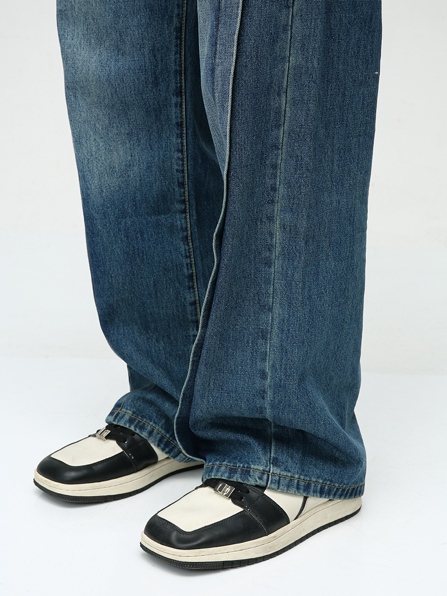 Mtlclothes ropa de Hombre | 2023 otoño nueva American High Street alta sentido costura nicho diseño jeans