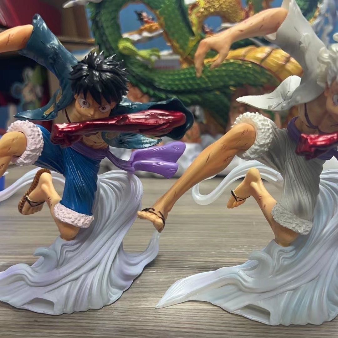 원피스 킹 고스트 아일랜드 스카이 페인팅 다섯 번째 기어 니카 루피 핸드 헬드 부는 루피 두 번째 기어 각성 모델 장식품 장난감