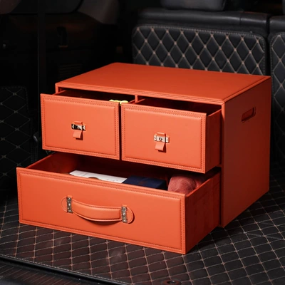 Car storage bag/box storage box drawer-type car - orange-smiley-small-cabinet-2416