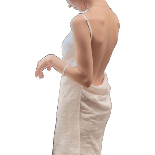 Strap Nightdress Wearable Bath Towel Women's Alluring Style Bath Gown Backless Sexy Pajamas Summer Cool Couple Set
