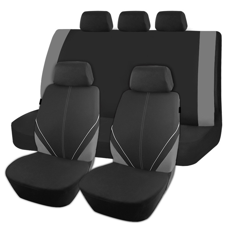 New Style Patchwork Contrasting Color Polyester Fabric Car Seat Covers Are a Hot-Selling Cross-Border Hit