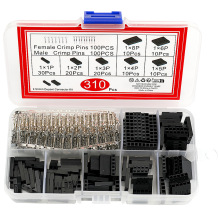 310PCS 2.54MM杜邦线跳线接口连接头 胶壳连接器外壳配端子