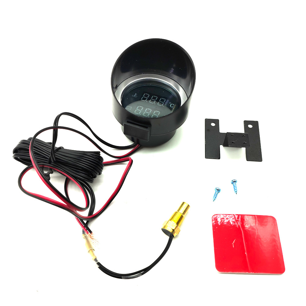 Cannon type water temperature voltmeter two-in-one combination table circular 12V24V automobile truck excavator engineering vehicle universal