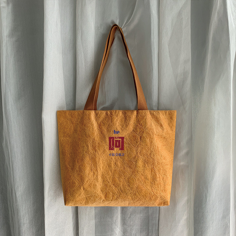 Dupont Paper Bag Customized Expedited Women's 2025 New Cultural and Creative Logo Pattern Environmentally Friendly Shopping Bag Waterproof Bag Order