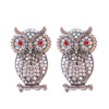 55341 new European and American cross -border exaggerated cartoon owl color animal dumb earrings manufacturer supply