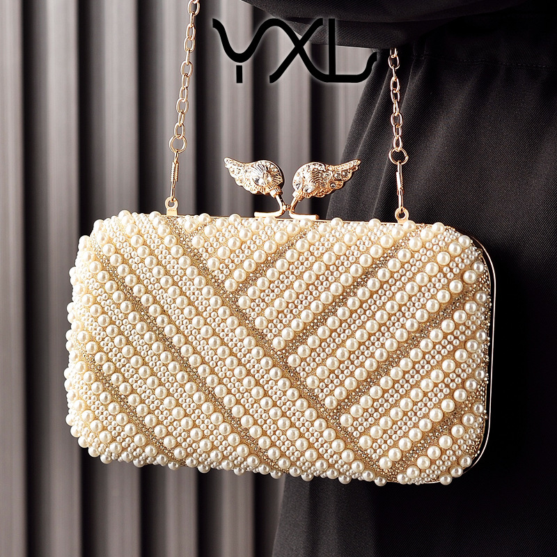 Nueva moda bolsa de cena de perlas bolsa de vestido de fiesta transfronteriza bolsa de banquete de mujer bolsa de mano fábrica venta directa cheongsam bolsa