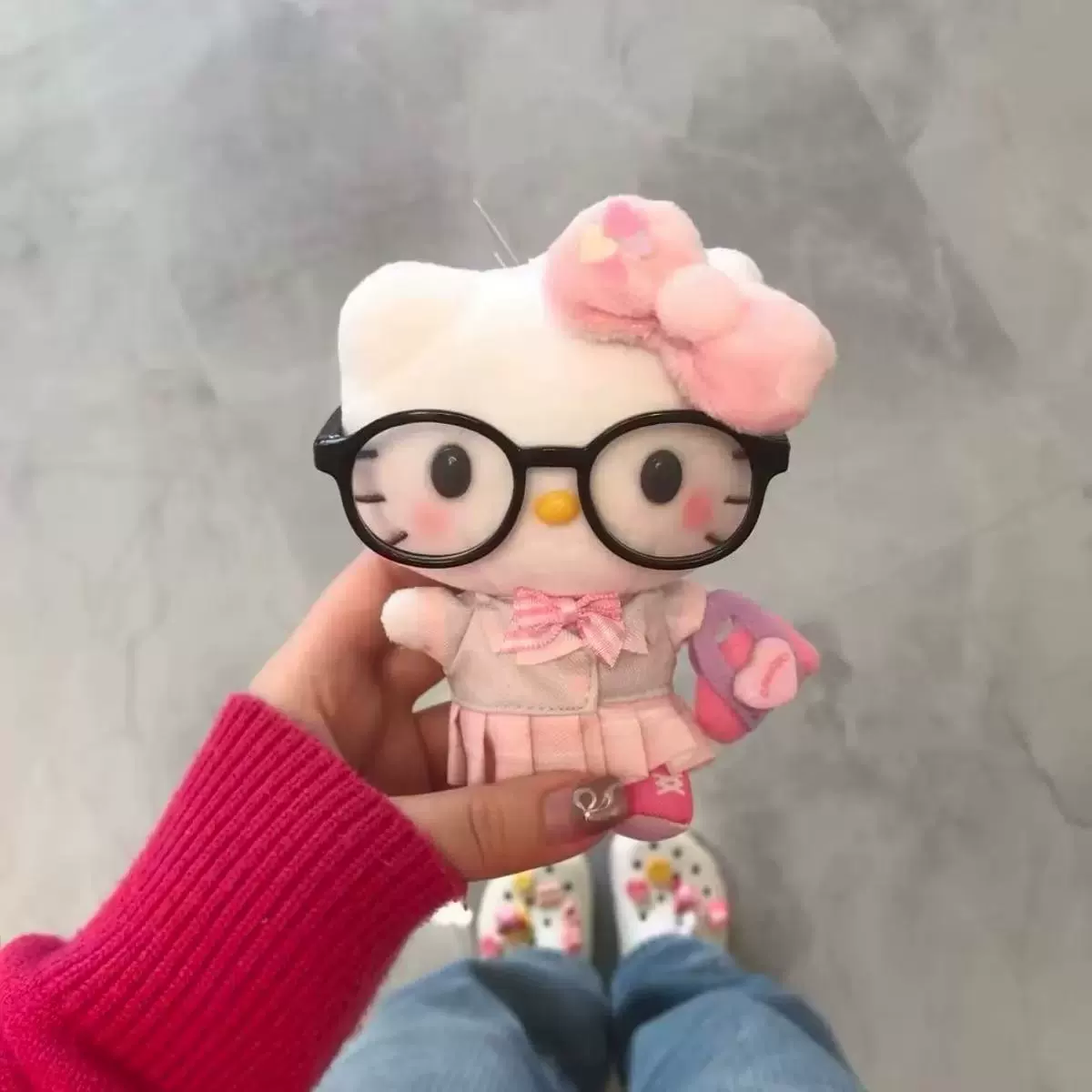 Плюшевый брелок (Sanrio) Hello Kitty, плюшевая кукла-талисман, размеры 10–16 см