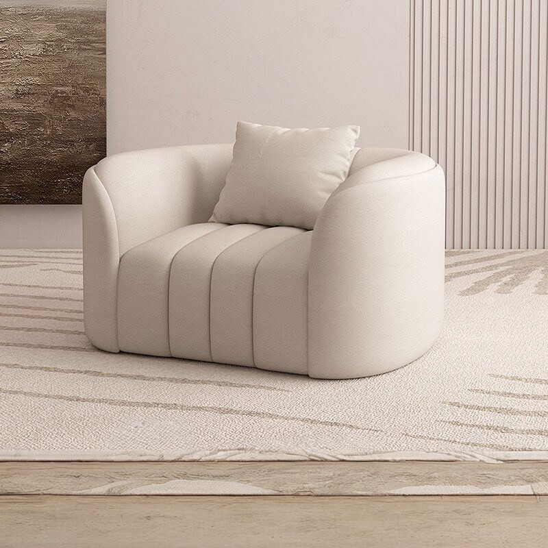 Sofá de sala de estar de lujo ligero tipo casa pequeña estilo de red de viento crema sala de recepción médica sala de belleza sala de descanso sofá mesa de té combinación image 9