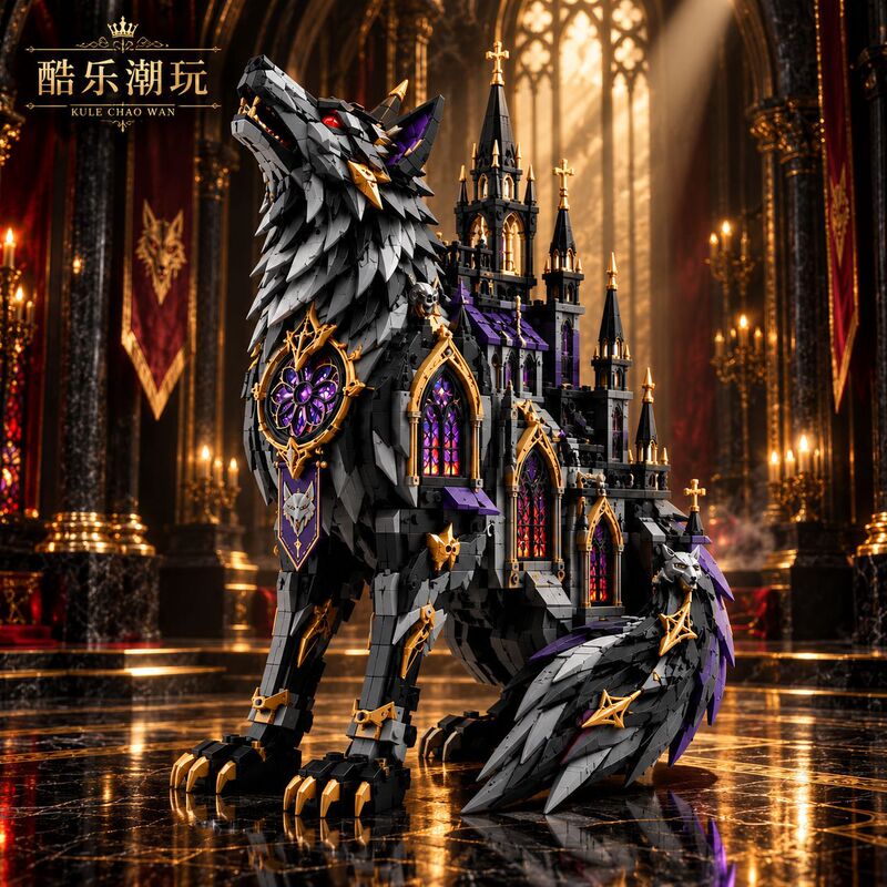 Customized Gothic Church Wolf Building Blocks Small Particle Educational Toys Assembled Building Blocks Creative Gift Ornament Customized Gothic Church Wolf Building Blocks Small Particle Educational Toys Assembled Building Blocks Creative Gift Ornament
