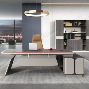 Office Desk Boss Desk High-End Executive Desk 1.8/2.0/ 2.4m Executive Desk Office Furniture Table and Chair Combination
