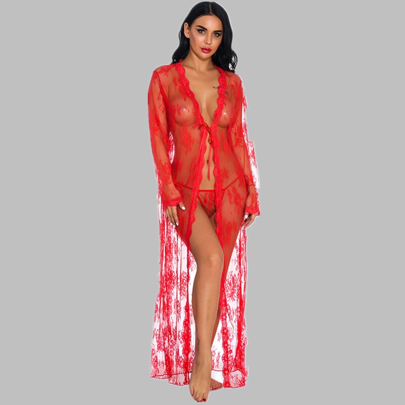 European and American Sexy Women's Bikini Blouse Beach Casual Dress Blouse Swimwear Long Cardigan Bohemian Style