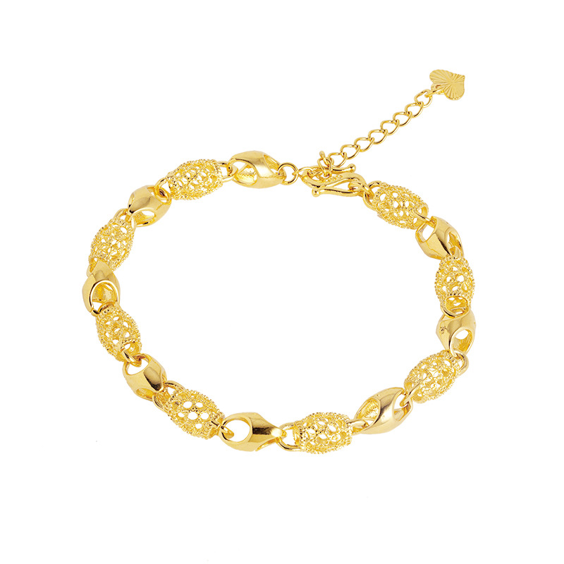 Arena oro retro estilo étnico exquisito pulsera estilo coreano de las mujeres elegante rico todo partido TikTok mano rápida en vivo caliente