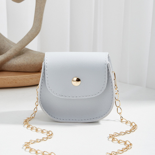 Mini Crossbody Bag for Women, Fashionable and Fresh, Half Round Single Shoulder Bag with Lipstick Chain Bag