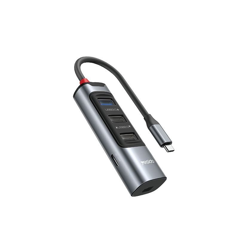 Aleación de aluminio PD pantalla de proyección HDMI seis en uno muelle de expansión transfronteriza PD100W carga rápida multifuncional typec Hub