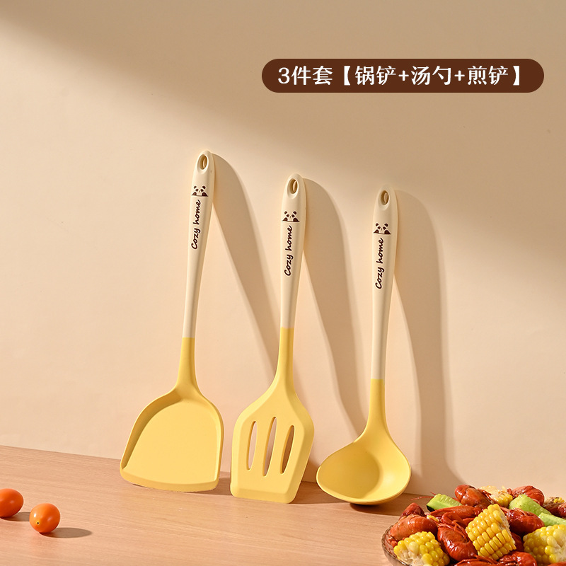 Pinpinyou シリコーンスパチュラ食品グレードノンスティックスパチュラ高温耐性調理スプーン家庭用キッチン用品セット|undefined