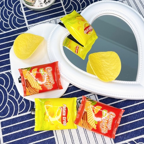 Fun Simulation Potato Chip Hair Clip Cute Cartoon Girl Heart Student Duckbill Clip Creative Funny Hair Accessories Headwear Wholesale