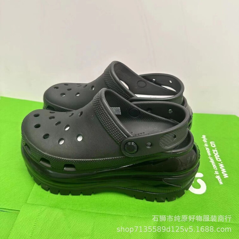 クロス下駄クラウドパフ高さ増加厚底ダッドシューズカルロスビーチシューズアウトドアサンダル男性と女性の靴|undefined