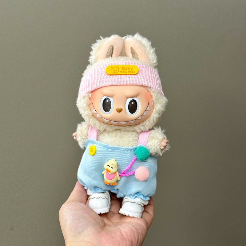 【衣類のみ】ラブブ labubu ベビー服 17cm ペンダント 1代目・2代目 ビニールぬいぐるみ 服セット|undefined