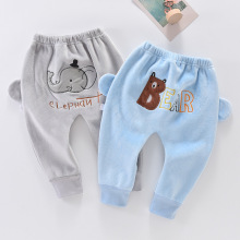 儿童法兰绒PP裤春秋季婴幼裤子儿男女童大屁屁裤冬季加厚加绒长裤