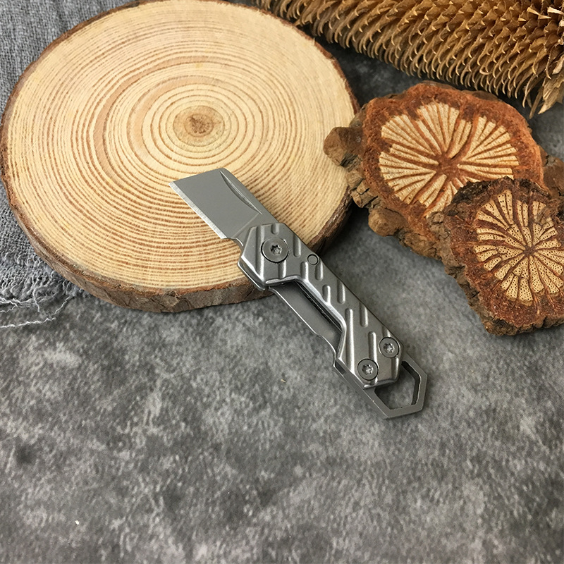 全钢迷你钥匙小刀便携随身edc扣挂件快递开箱折叠刀口袋刀信件刀