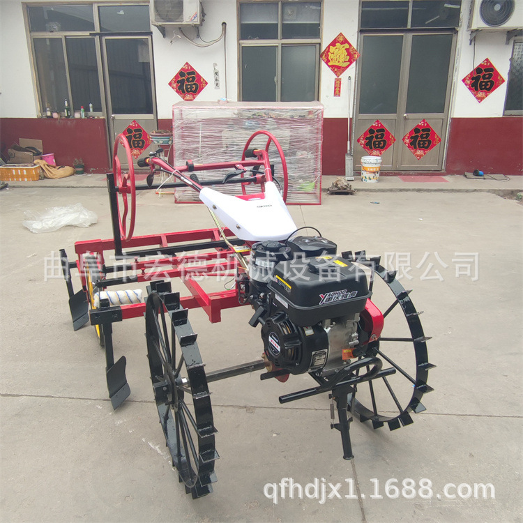 手扶汽油式自走覆膜机 地膜覆盖机 土豆红薯棉花起垄覆膜机