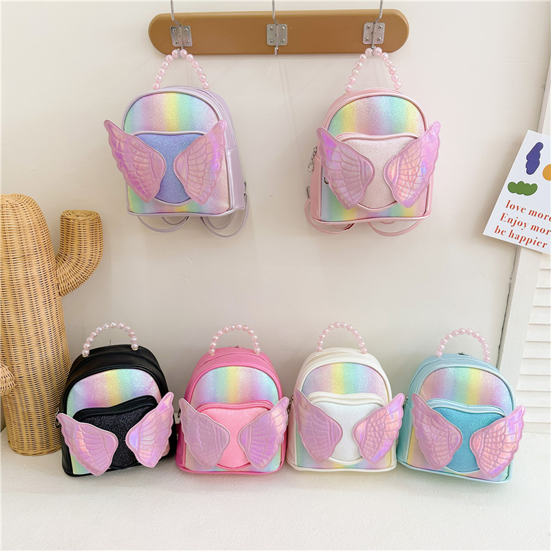 Cartoon kindergarten lindas mochila de estudiantes nueva mochila de chicas de sequillas de moda perla mochila portátil para niños