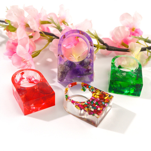 Ring glue mold bracelet set diy mirror abrasive resin glue size bracelet irregular silicone mold