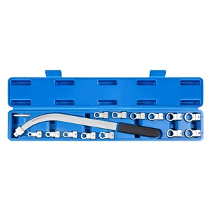 15-Piece Set of Pulley Wrenches, Engine Idler Tensioner Pulley Adjustment Wrenches, Extended Socket Wrenches