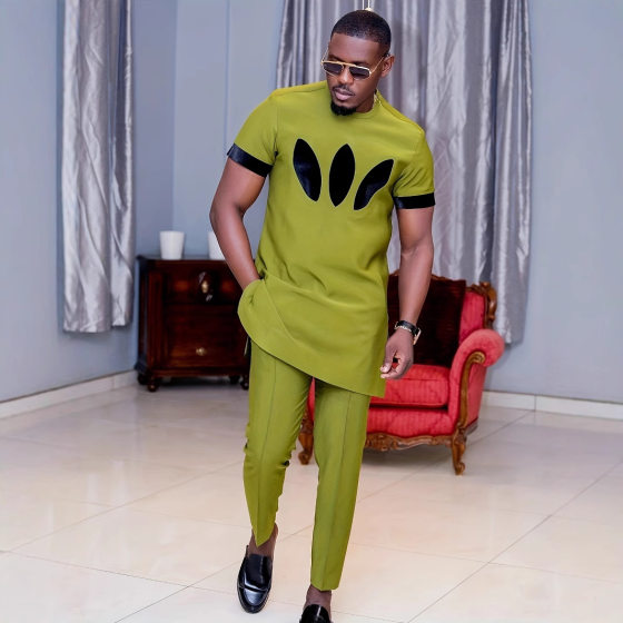 2025 New African Men's Ethnic Suit Cross-Border Hot Selling Aliexpress Amazon High Quality Embroidered Style