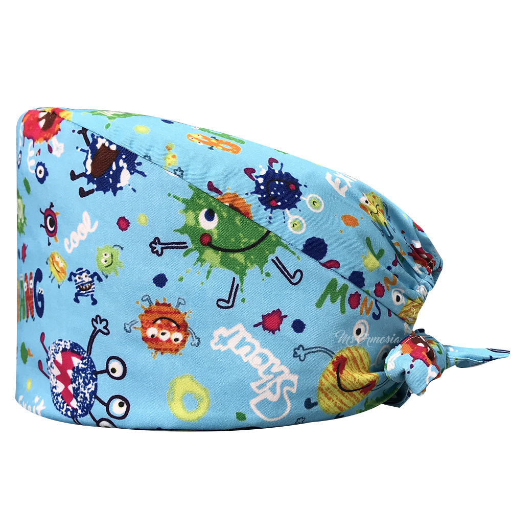 De gama alta de dibujos animados de Mickey patrón de dibujos animados casquillo de la enfermera médico casquillo quirúrgico mascota empleado tapa de trabajo AliExpress