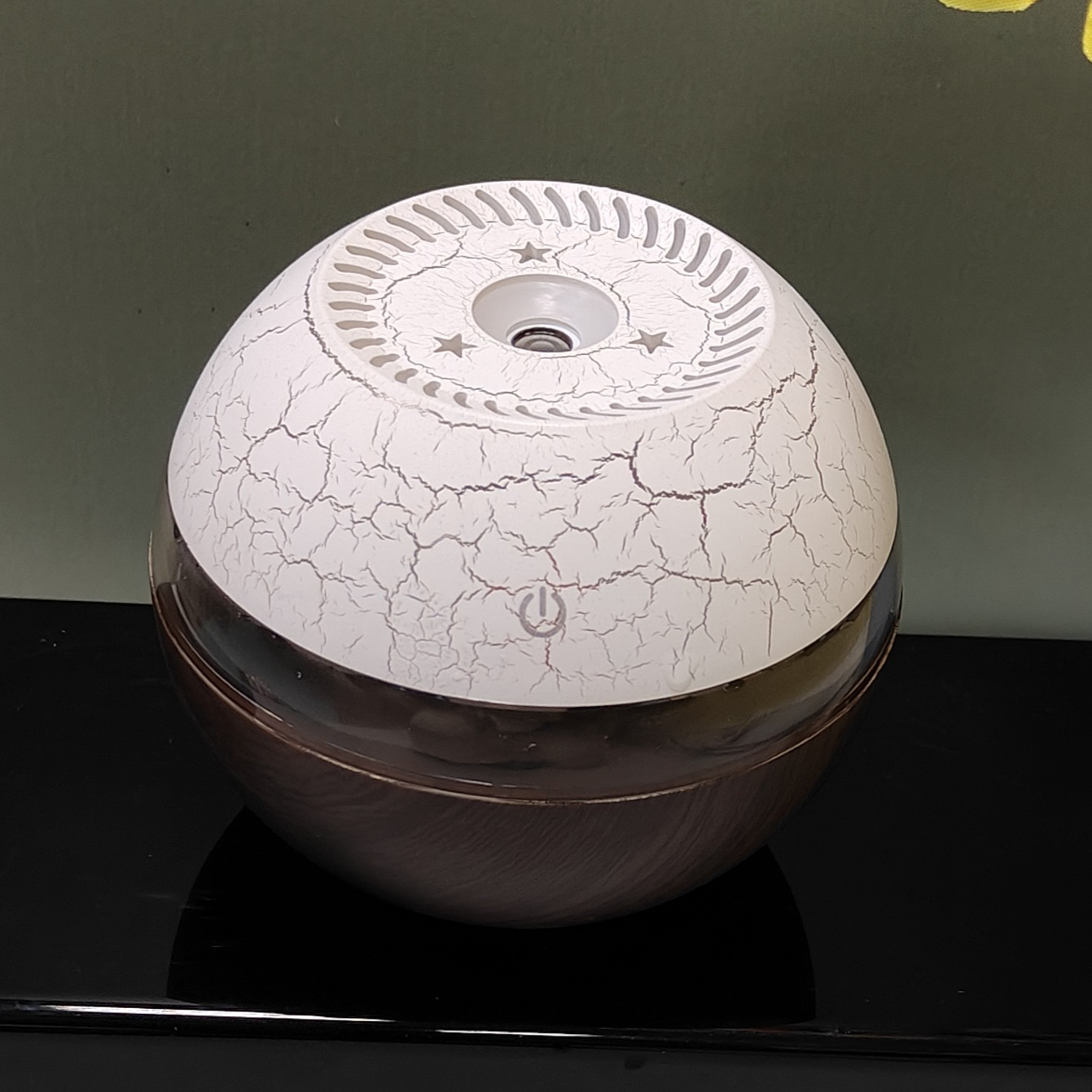 Creativa niebla USB gota de agua humidificador grano madera máquina aromaterapia fuente la fábrica LOGOTIPO personalizado regalo