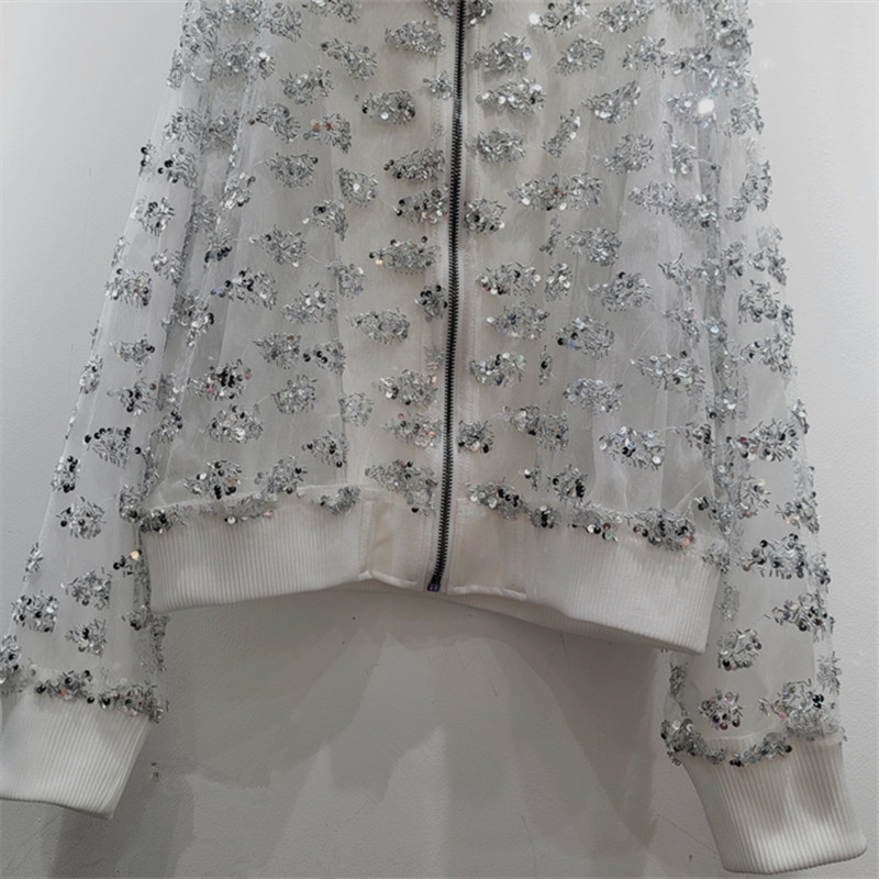 Chaqueta de mujer 202026 verano nuevo estilo coreano suelto abrigo de luces de manga larga de mujer
