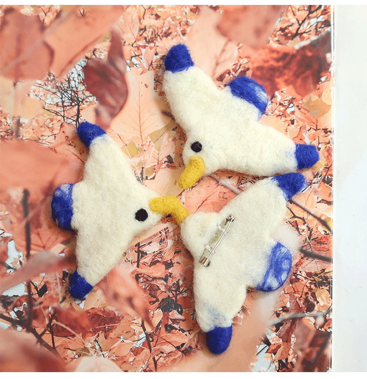 Cartoon Style Bird Patchwork Plush Brooches display picture 3