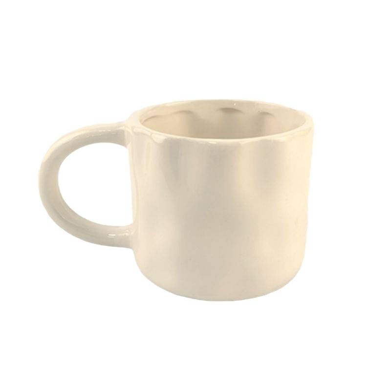 Creativo inswind cerámica blanca pura taza de agua pozo diseño sensación de nicho simple taza de café taza de pareja
