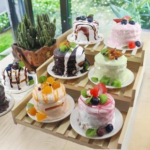 Soufflé Cake with Fake Real Soft Elastic Simulated Dessert Home Decoration Window Display Film and Television Props Teaching and Playing