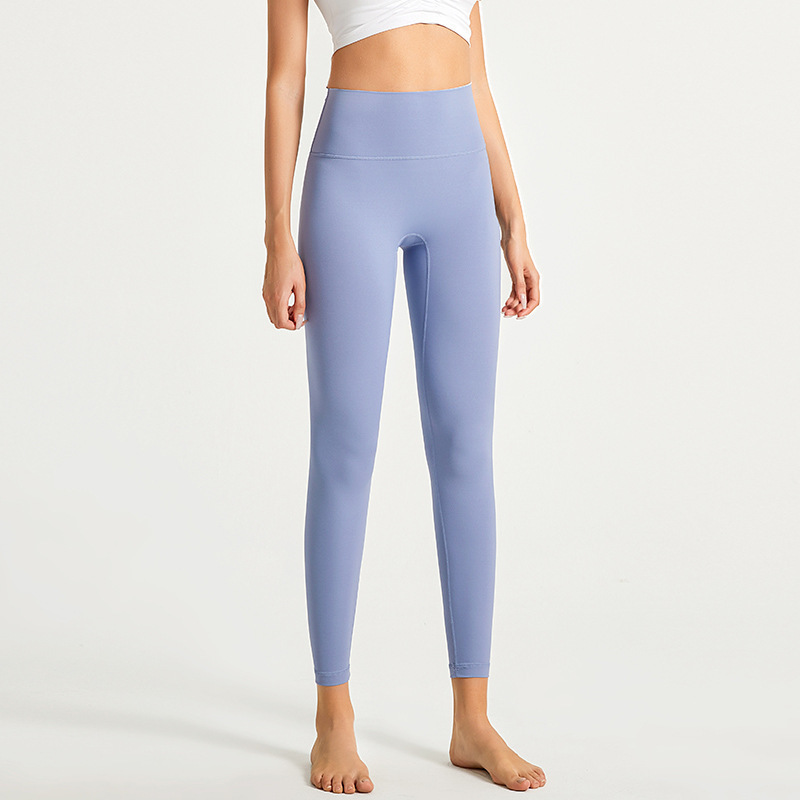 Nuevo cross-border fitness nube sensación ultra suave caderas de cintura alta mujer elástica desnuda sensación deportiva de correr ropa de yoga pantalones al por mayor