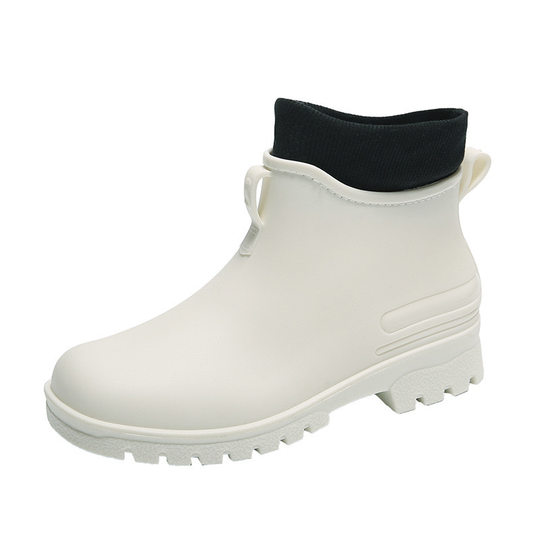 2023 cross-border new men's Chelsea couple rain boots Foreign Trade short water shoes fashion rubber shoes women's rain boots warm