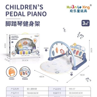 Infant and Toddler Early Education Learning Fitness Stand Light Music Remote Control Pedal Piano 0-36 Months Newborn Pedal Piano