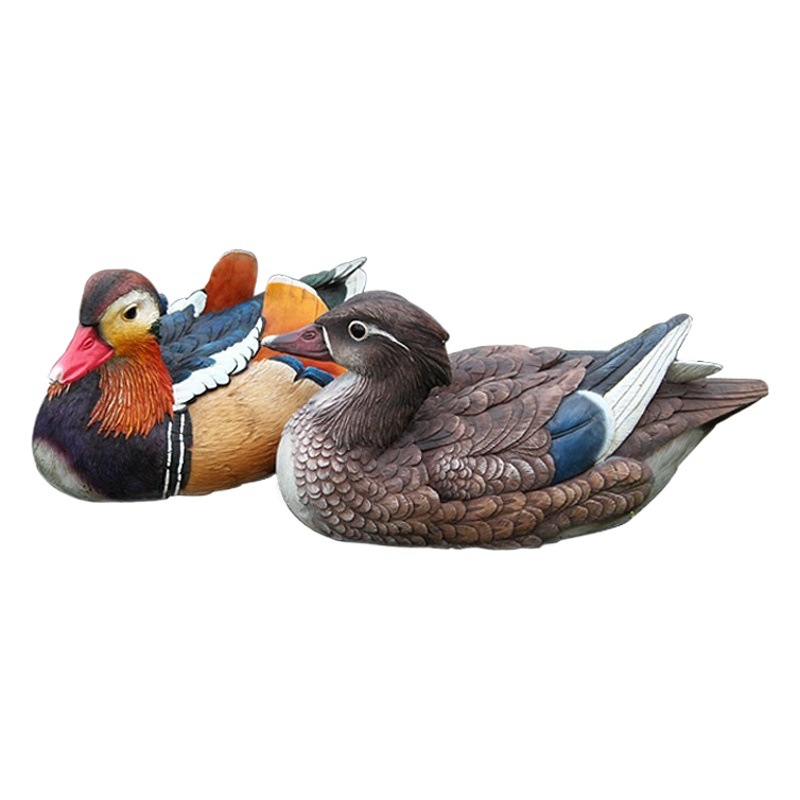 Patio al aire libre estanque pato simulación de resina de pato pato ornamentos jardín piscinas paisaje cisne flotante paisaje